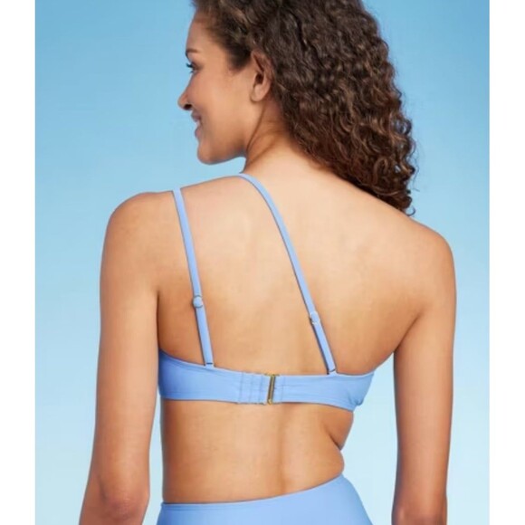 NWT Shade & Shore Hidden Underwire One Shoulder Bikini Top 36C - Picture 2 of 2